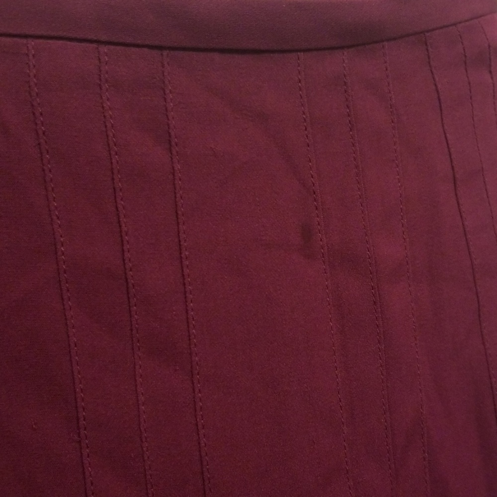 CATHERINE MALANDRINO 100% silk plum mini skirt - Picture 5 of 7